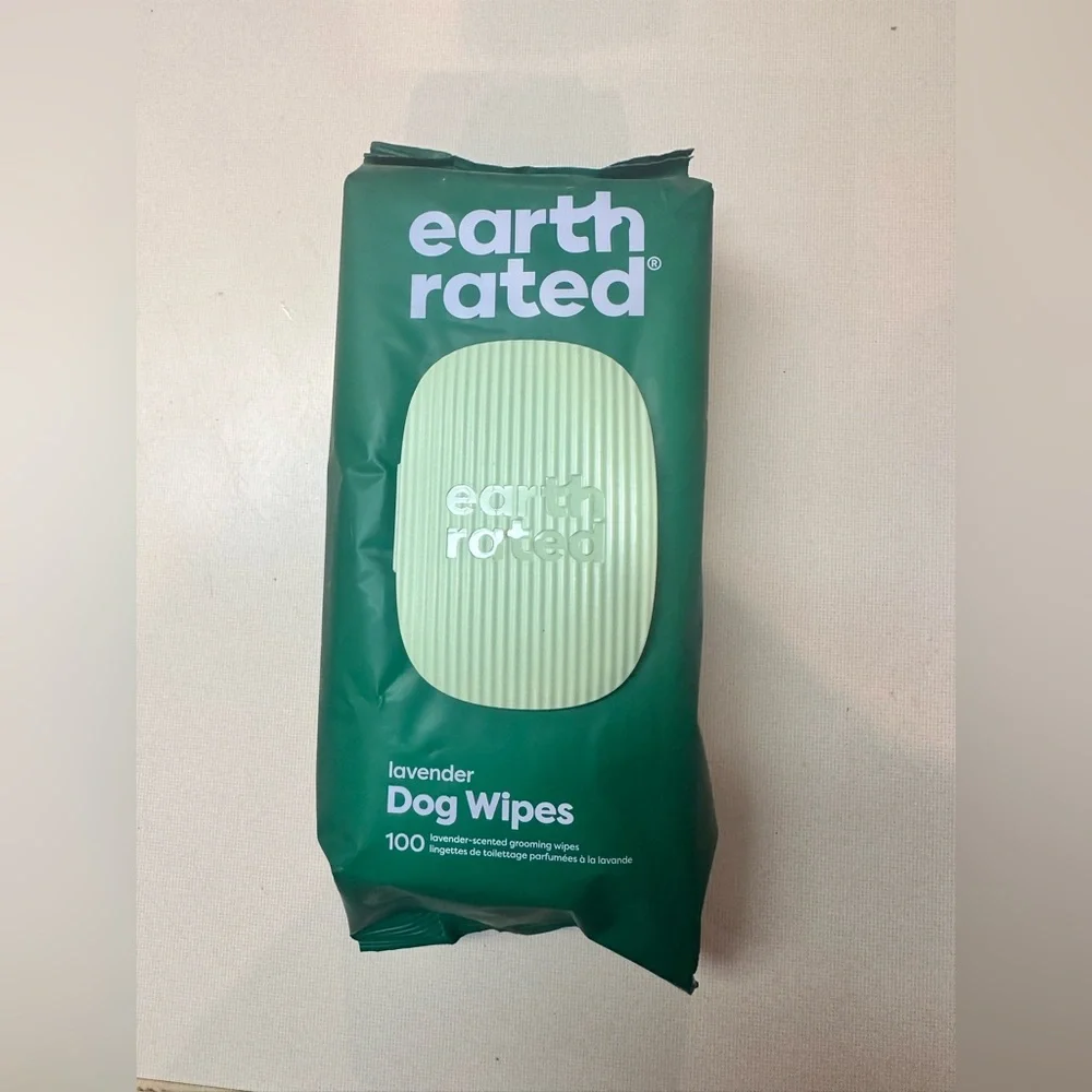 New Earth Rated Extra Thick Lavender Scented Dog Grooming Wipes